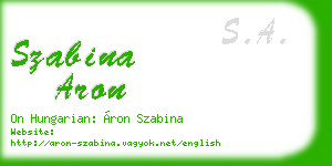 szabina aron business card